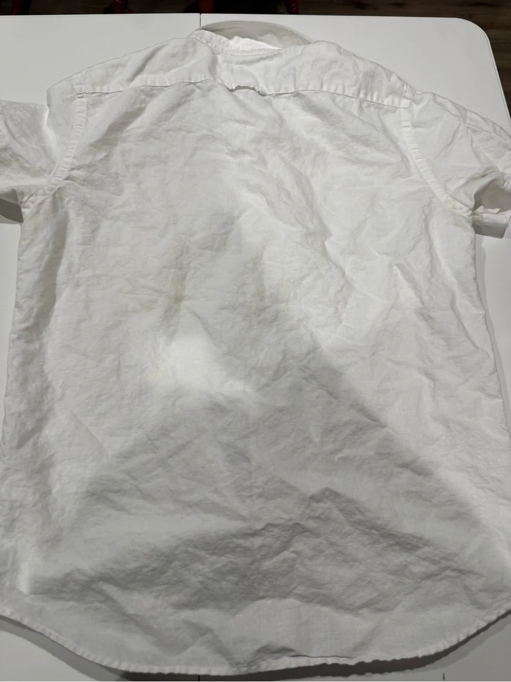 Banana Republic White Linen Slim Fit Button-Down Shirt